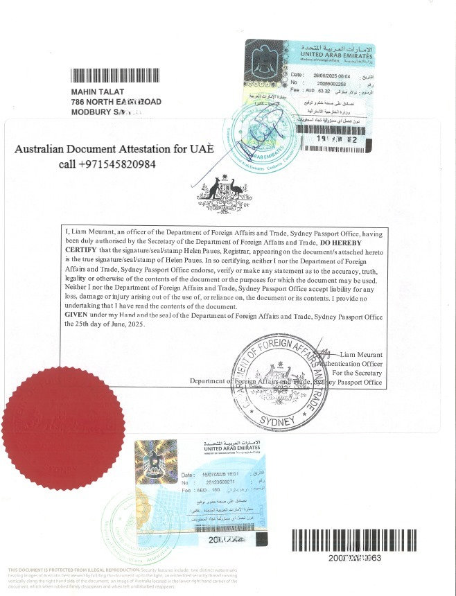 Australia Death Certificate Attestation for UAE: Inheritance & Estate Steps